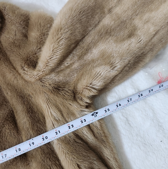 Tissavel France Vintage Faux Mink Fur Jacket Made In England Sz XL Excellent Con - Picture 14 of 16